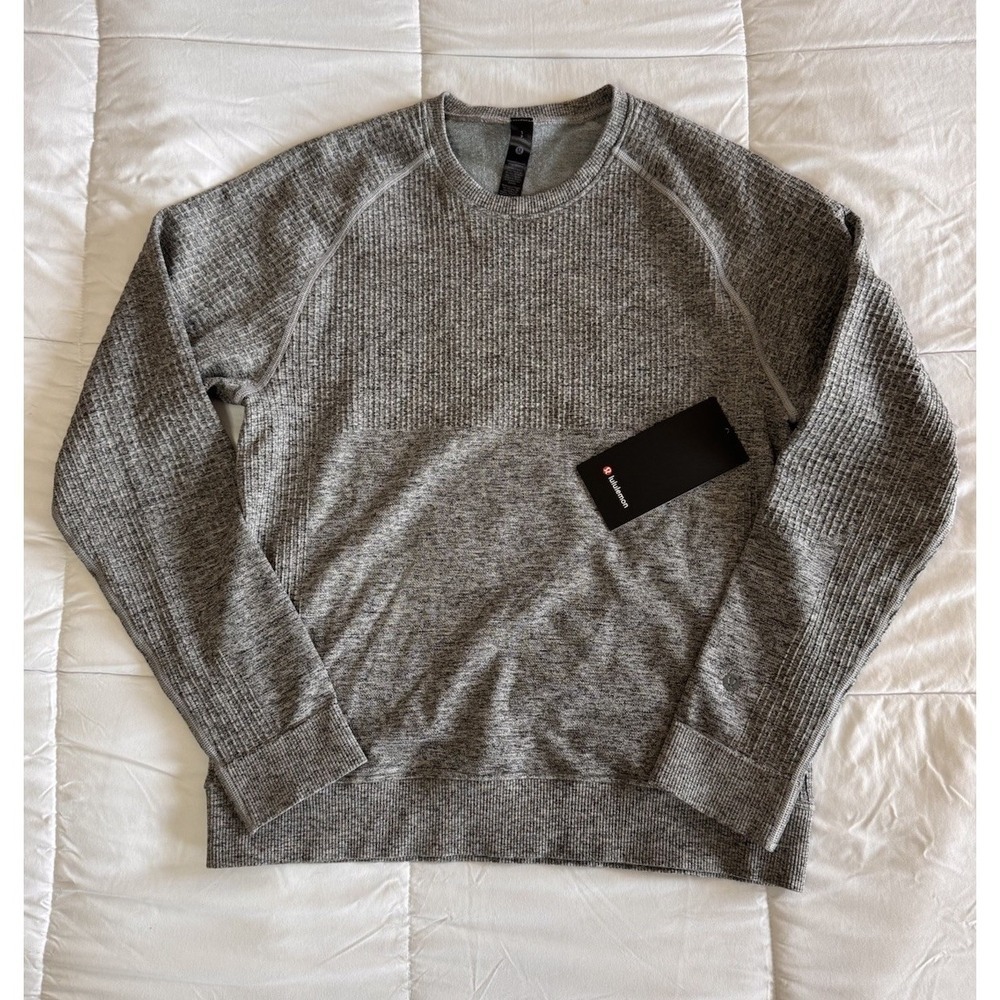 New Lululemon Small Pullover Engineered Warmth Long Sleeve Crew THVP/GULG/BLK